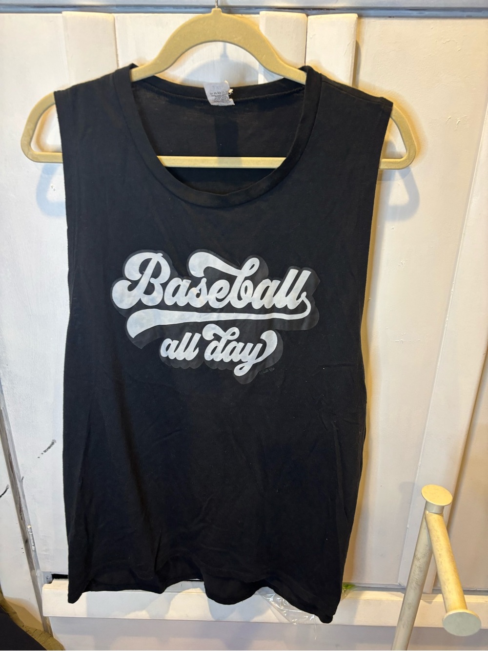Lucky Brand Black Graphic Muscle Tank